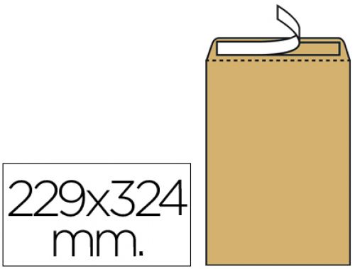 Envelope liderpapel n.7 bolsa din a4 c4 castanho 229x324 mm tira de silicone pack de 250 unidades , Liderpapel , 31939 , 8423473319394